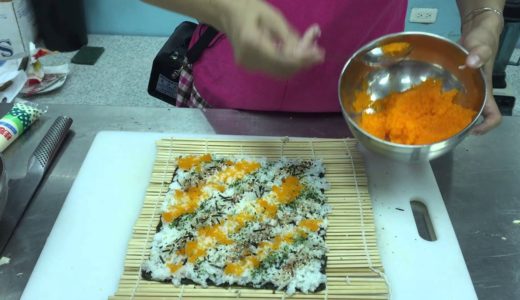 簡瑩華老師～日本料理～花すしの捲法