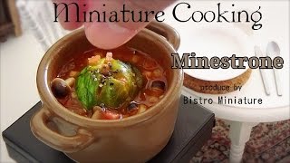 Mini Food #79-ミニチュア料理-『丸ごとキャベツのミネストローネ Miniature』 Tiny food (Edible) Miniature cooking