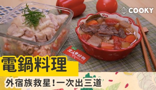 【COOKY料理】電鍋料理 蔥蔥雞+五色蔬菜燜飯