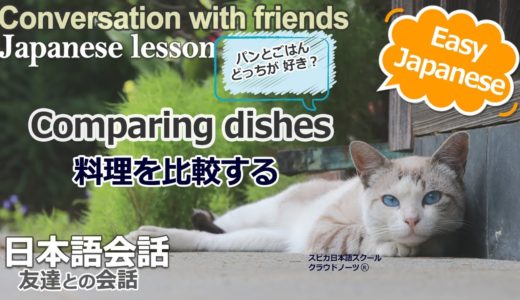 Learn Japanese  2-23 料理を比較する Easy Japanese 友達との会話 日本語会話 にほんご かいわ nihongo kaiwa