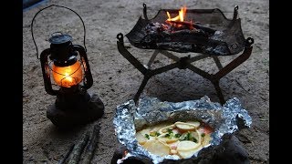 焚き火で料理 前編 新しいキャンプ道具 Cooking on the bonfire Episode 1