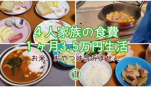 【節約】料理が苦手な主婦が１ヶ月の食費3.5万円を目指します/※米代除く/１日目、２日目/パパの料理