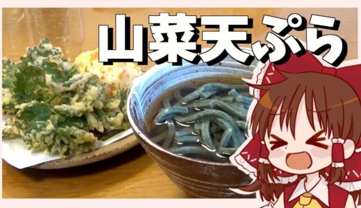 【ゆっくり料理】霊夢が作る春の山菜天ぷらとよもぎうどん【ゆっくり実況】