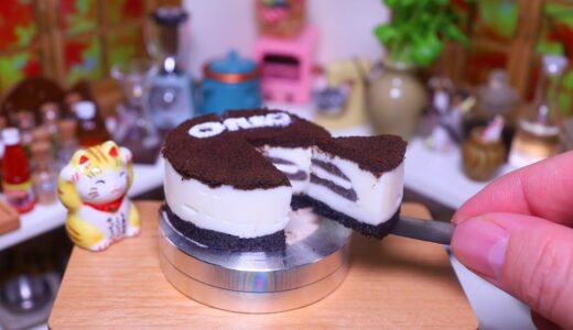 Miniature OREO Cake│極小なオレオケーキ│食べられるミニチュア料理│#ミニチュア料理　#オレオ　#Miniature
