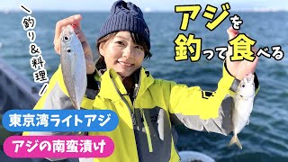 【釣り&料理】東京湾ライトアジ〜南蛮漬け〜