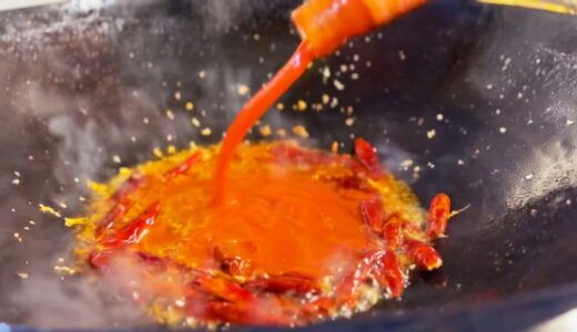 イカトマトチリ　tomato chili sauce with squid　（中華料理店のまかない調理動画は飯テロ）
