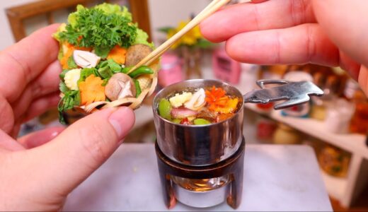本格ミニチュア料理『お鍋』│食べられるミニチュアフード│Miniature Hieu’s kitchen #miniature