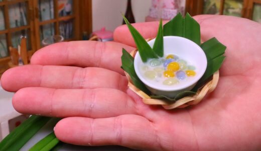 ミニチュア料理、台湾名物『芋ぜんざい』食べられるミニチュアフード│Miniature Hieu’s kitchen #miniature #ミニチュア料理
