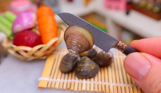 【ミニチュア料理】シジミ料理4品 │ 食べられるミニチュアフード │ Miniature Hieu’s kitchen #miniature