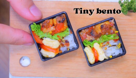 Delicious Miniature Stuffed Tofu in Tomato Sauce Bento | Miniature Hieu’s kitchen
