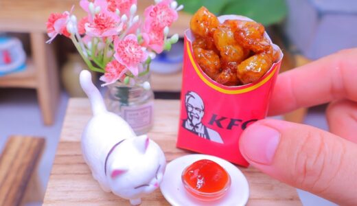 巨人シェフ料理シリーズ | KFCスパイシーチキン | 食べられるミニチュア料理 | Miniature Hieu’s Kitchen