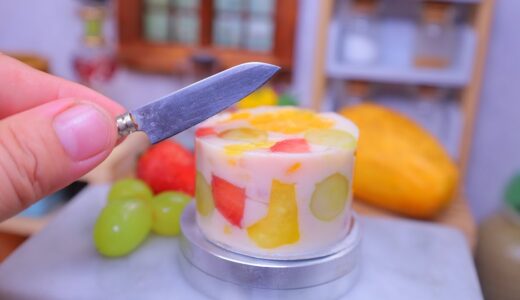 トロピカルフルーツゼリー 食べられるミニチュア料理 | Miniature Hieu’s kitchen