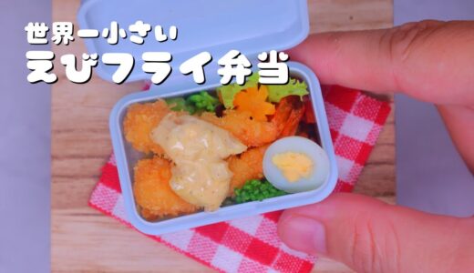 世界一小さい『エビフライ弁当』￼￼￼ | 食べられるミニチュア料理 | Miniature Hieu’s Kitchen