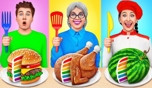 自分 vs おばあちゃんの料理チャレンジ | おいしいレシピ Multi DO Challenge